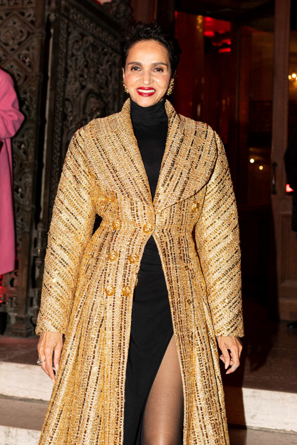 Farida Khelfa - Présentation de la collection Christian Louboutin, "The Loubi Show", à l'Opéra Comique à Paris. Le 2 mars 2023. © T.Da Silva-Pierre Perusseau / Bestimage