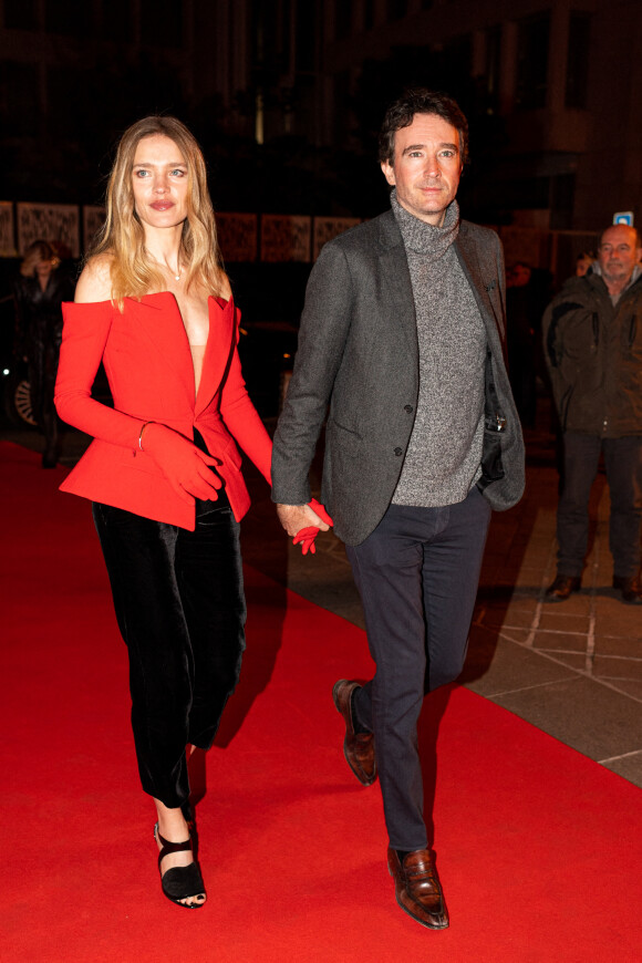 Antoine Arnault et sa femme Natalia Vodianova - Présentation de la collection Christian Louboutin, "The Loubi Show", à l'Opéra Comique à Paris. Le 2 mars 2023. © T.Da Silva-Pierre Perusseau / Bestimage