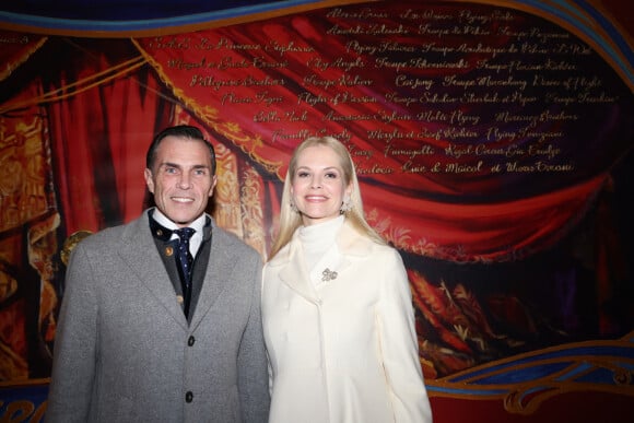 Le prince Charles-Philippe d'Orléans et sa compagne Naomi Kern - Remise des prix lors du 4ème jour du 45ème Festival International du Cirque de Monte Carlo sous le chapiteau Fontvieille à Monaco le 24 janvier 2023. © Claudia Albuquerquel/Bestimage  Prize giving during the 4th day of the 45th International Circus Festival of Monte Carlo under the Fontvieille marquee in Monaco on January 24, 2023 