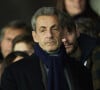Nicolas Sarkozy - People en tribunes du match de Ligue 1 Uber Eats "PSG contre Reims" (1-1) au Parc des Princes à Paris le 29 janvier 2023.