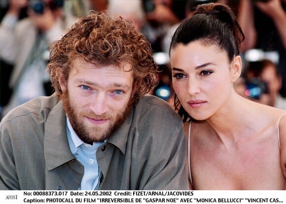 Vincent Cassel et Tina Kunakey à la projection du film Irreversible au festival de Cannes en 2002.