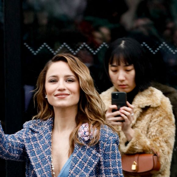 Dianna Agron - Arrivées au défilé de mode prêt-à-porter automne-hiver 2023-2024 "Chanel" lors de la Fashion Week de Paris. Le 7 mars 2023. © Christophe Clovis-Veeren / Bestimage