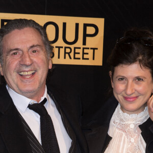 Daniel Auteuil et sa femme Aude Ambroggi - Avant-premiere mondiale du film "Le loup de Wall Street" au cinema Gaumont Opera Capucines a Paris, le 9 decembre 2013. 
