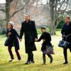 Barack et Michelle Obama, accompagnés de leurs enfants Sasha et Malia