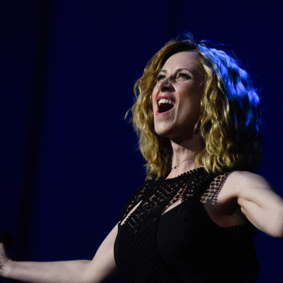 Lara Fabian en concert au Zenith de Paris, France, le 16 juin 2018. © BOV/Bestimage 