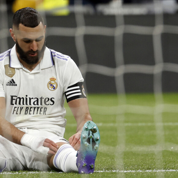 Karim Benzema réfute la version donnée par Didier Deschamps dans Le Parisien
Karim Benzema du Real Madrid CF lors du match de football de la demi-finale de la Coupe du Roi opposant le Real Madrid au FC Barcelone au stade Santiago Bernabeu à Madrid, Espagne, le 2 mars 2023. Le FC Barcelona a gagné 1-0. © Alfaqui/Panoramic/Bestimage