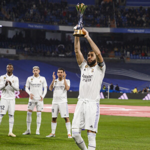 Karim Benzema a inscrit deux penaltys contre Elche (4-0), ses 229ème et 230ème buts en Liga avec le Real Madrid le 15 février 2023. 