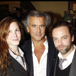 Bernard Henri Levy, sa fille Justine et son compagnon Patrick Mille à Paris