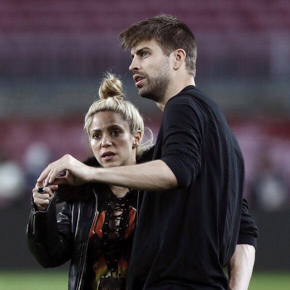 Ensemble, ils ont eu deux fils : Sasha et Milan
Shakira et Gerard Pique au Camp Nou. Barcelone, le 8 mars 2017.