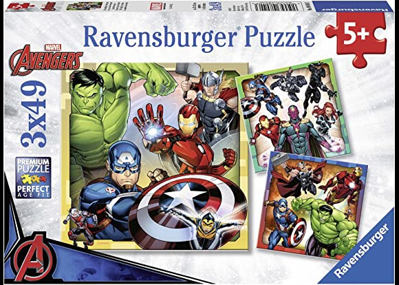Votre enfant va pouvoir retrouver ses super-héros préférés avec ce puzzle pour enfant Avengers de Ravensburger