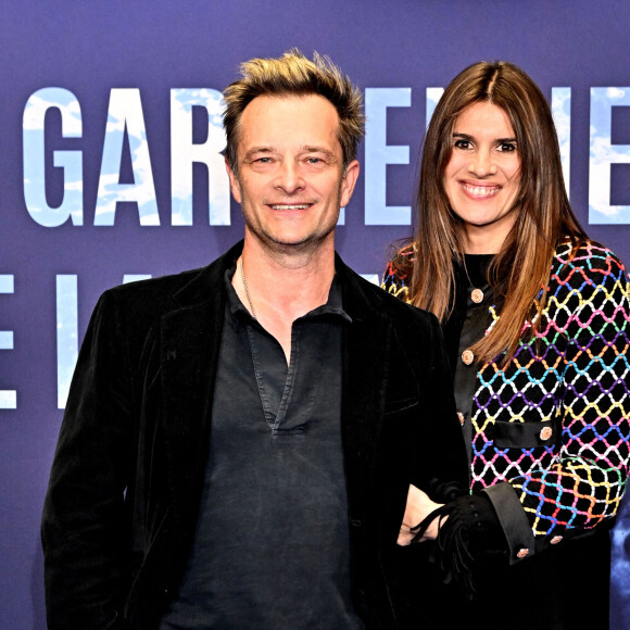 David Hallyday et sa femme Alexandra Pastor durant l'avant première mondiale au Grimaldi Forum à Monaco, le 9 février 2023, du film "Les gardiennes de la planète" réalisé par Jean-Albert Lièvre et raconté par J.Dujardin.