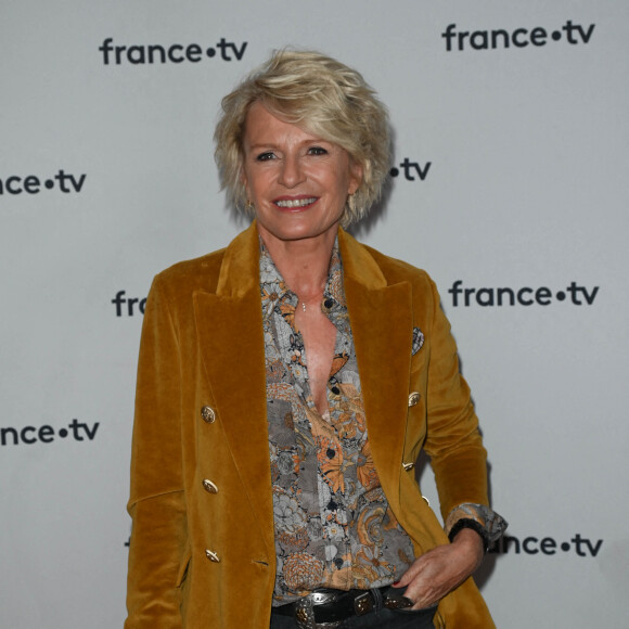 Aujourd'hui, ils sont divorcés mais on conservé de bons rapports.
Sophie Davant - Conférence de presse du Telethon 2022 à Paris le 21 octobre 2022. © Coadic Guirec / Bestimage 