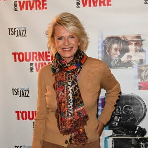 Sophie Davant - Photocall à la première du film "Tourner pour vivre" sur la vie cinématographique du réalisateur C.Lelouch à Paris le 25 avril 2022. © Coadic Guirec / Bestimage
