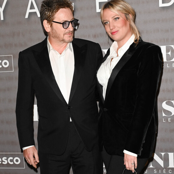 Benoît Magimel et sa femme Margot Pelletier - Avant-première du film "Simone, Le Voyage Du Siecle" à l’Unesco à Paris le 28 septembre 2022. © Coadic Guirec/bestimage