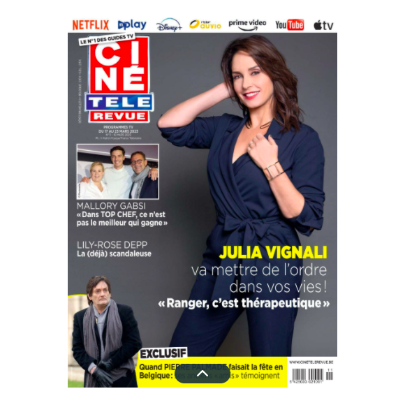 Couverture du magazine Ciné Télé Revue, paru le 17 mars 2023.