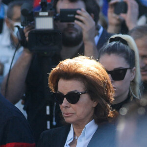 Dominique Tapie, Sophie tapie - Arrivées aux obsèques de Bernard Tapie en la cathédrale de la Major à Marseille le 8 octobre 2021. © Jacovides / Santini / Bestimage 