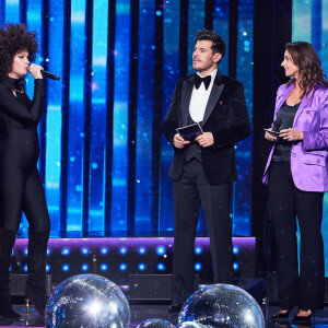 Exclusif - Corine, Vincent Niclo et Julia Vignali - Enregistrement de l'émission "Les 50 ans du Disco, les stars chantent pour le Sidaction" au Dôme de Paris, France, le 15 mars 2023, diffusée le 25 mars sur France 2. © Guirec-Moreau/Bestimage