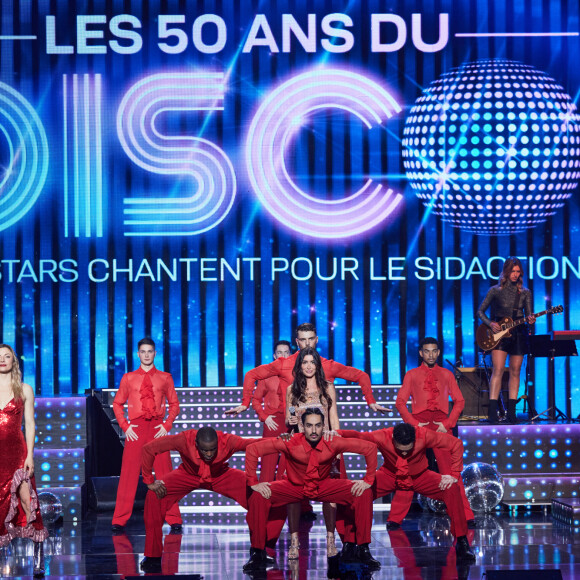 Exclusif - Jenifer - Enregistrement de l'émission "Les 50 ans du Disco, les stars chantent pour le Sidaction" au Dôme de Paris, France, le 15 mars 2023, diffusée le 25 mars sur France 2. © Guirec-Moreau/Bestimage