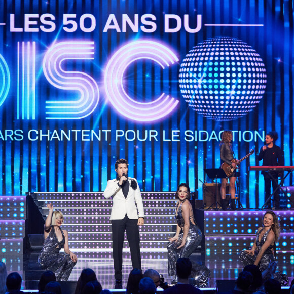 Exclusif - Vincent Niclo - Enregistrement de l'émission "Les 50 ans du Disco, les stars chantent pour le Sidaction" au Dôme de Paris, France, le 15 mars 2023, diffusée le 25 mars sur France 2. © Guirec-Moreau/Bestimage