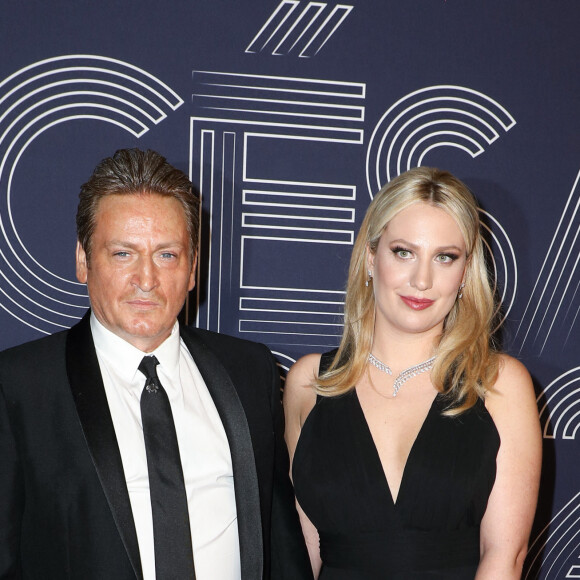 Benoît Magimel et sa femme Margot Pelletier - Photocall de la 47ème édition de la cérémonie des César à l'Olympia à Paris, le 25 février 2022. © Borde-Jacovides/Bestimage 