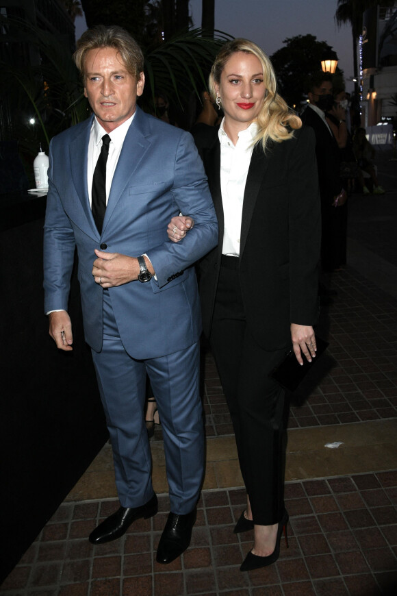Benoît Magimel et sa femme Margot Pelletier - Arrivées à la soirée des Trophées Chopard 2021 lors du 74ème festival du film de Cannes le 9 juillet 2021  