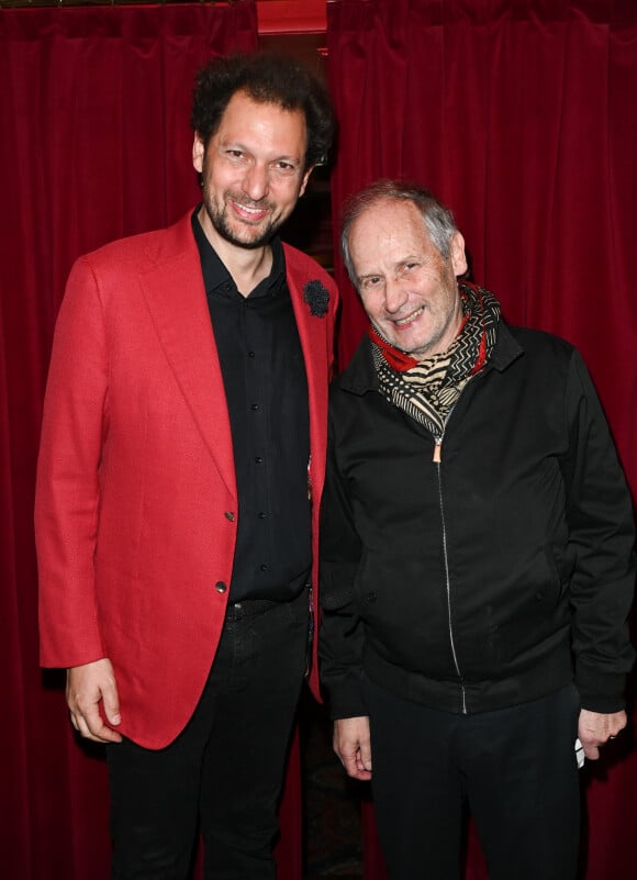 Exclusif - Eric Antoine et Hippolyte Girardot - Cérémonie de remise du prix Raymond Devos au théâtre Edouard VII à Paris cadre de la 28ème édition de la semaine de la Langue Française et de la Francophonie le 20 mars 2023. Le théâtre a rendu hommage à R. Devos avec le spectacle "Il a de la côte Devos!" mis en scène par D. Benoin. A. Lutz et M. Robin héritiers de l'artiste, salués pour leur maitrise de la langue et leur manière de jouer, ont reçus leurs prix. © Coadic Guirec - Cyril Bruneau / Bestimage 