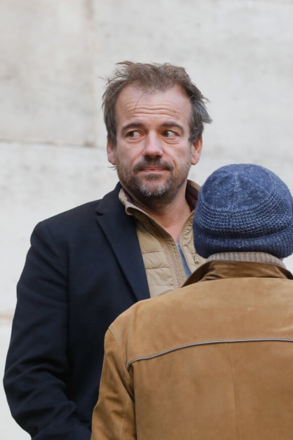 Stéphane Henon - Sorties des obsèques de la comédienne Pascale Roberts en l'église Saint Roch à Paris le 8 novembre 2019.