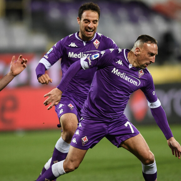 Franck Ribéry - Match de football en Série A : Milan bat la Fiorentina 3 - 2 à Florence le 21 mars 2021. © Image Sport / Panoramic / Bestimage