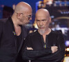 "C'est vrai que les effets secondaires étaient difficiles à supporter", raconte-t-il.
Florent Pagny et Pascal Obispo - Emission spéciale "Unis pour l'Ukraine" à la Maison de la Radio et de la Musique le 8 mars 2022. © Cyril Moreau / Jack Tribeca / Bestimage