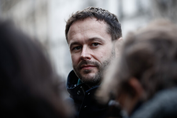 David Belliard, Adjoint à la maire de Paris en charge de la transformation de l'espace public, des transports, des mobilités, du code de la rue et de la voirie lors de l'inauguration du premier radar sonore de Paris, le 14 février 2022. Aurélien Morissard / Panoramic / Bestimage