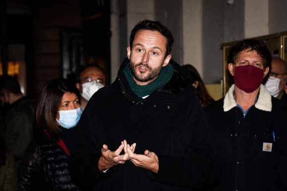 David Belliard, adjoint mairie de Paris - transformation espace public, mobilité et transport lors de l'inauguration d'une colocation multiculturelle et solidaire dans le 1er arrondissement de Paris le 5 octobre 2020. © Federico Pestellini / Panoramic / Bestimage