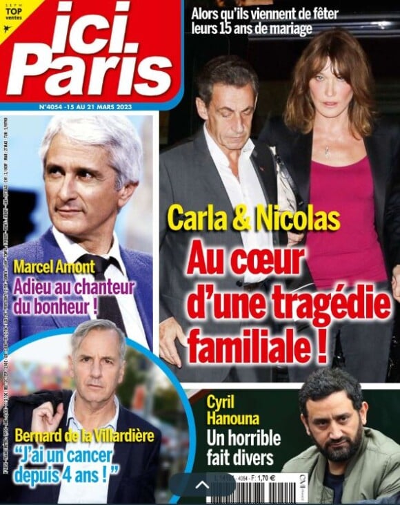 Couverture du magazine "Ici Paris" du 15 mars 2023