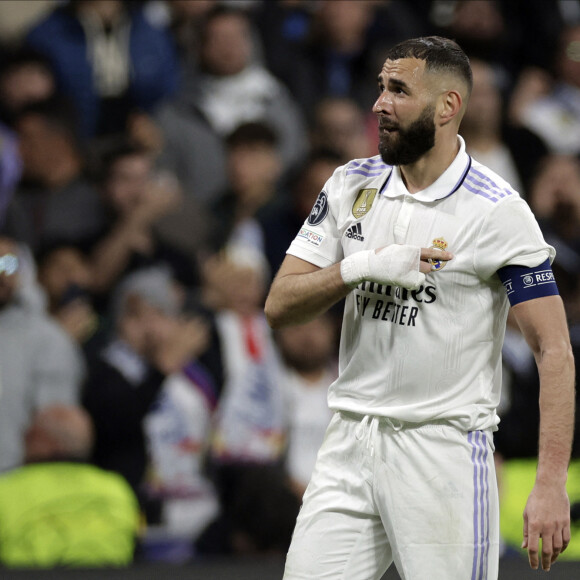 Jusqu'ici, il a surtout montré sa fille Mélia et son fils Ibrahim, mais rarement son petit dernier
 
Match de Ligue Des Champions 2022 (LDC) "Real Madrid - Liverpool FC (1-0)" au stade Santiago Bernabeu, le 15 mars 2023.