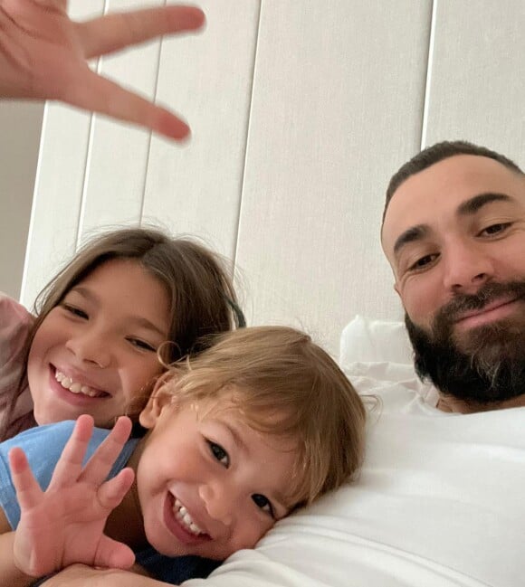 Karim Benzema et ses enfants, Mélia et Nouri