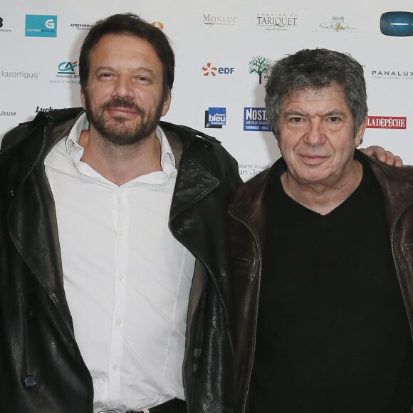 Les acteurs Samuel Le Bihan, Lionnel Astier pour " Alex Hugo soleil noir " lors du 18ème Festival des créations télévisuelles de Luchon, le 5 février 2016. © Patrick Bernard/Bestimage