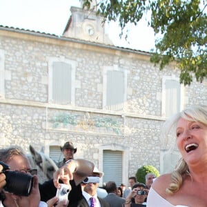 Mariage de Charlotte de Turckheim et Zaman Hachemi à la mairie d'Eygalières, en Provence, le 31 août 2012.