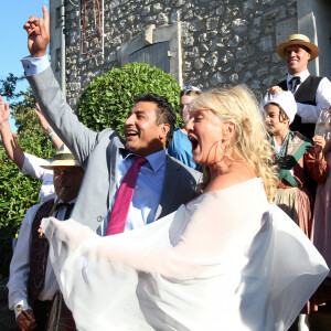 Mariage de Charlotte de Turckheim et Zaman Hachemi à la mairie d'Eygalières, en Provence, le 31 août 2012.