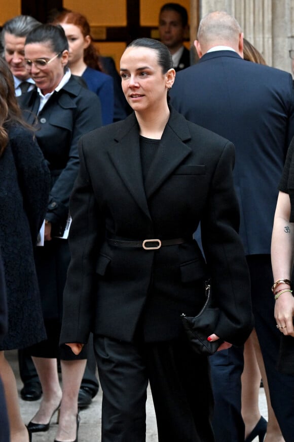 Pauline Ducruet - Sortie de la messe en mémoire du prince Rainier III en la cathédrale de Monaco, le 5 avril 2023. © Bruno Bebert / Bestimage