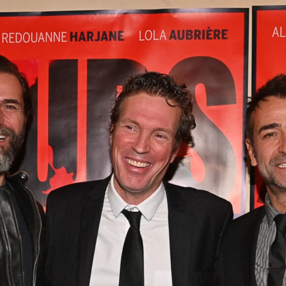 le réalisateur David Lanzmann avec Grégory et Mikaël Fitoussi lors de l'avant-première du film "Jours sauvages" au cinéma Max Linder à Paris le 3 avril 2023. © Tony Fitoussi / Bestimage