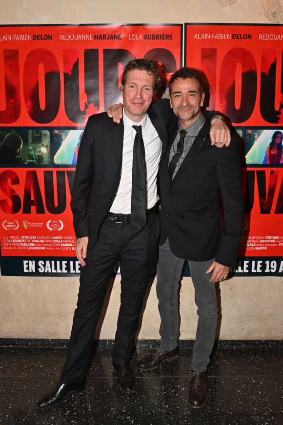 le réalisateur David Lanzmann et Mikaël Fitoussi lors de l'avant-première du film "Jours sauvages" au cinéma Max Linder à Paris le 3 avril 2023. © Tony Fitoussi / Bestimage