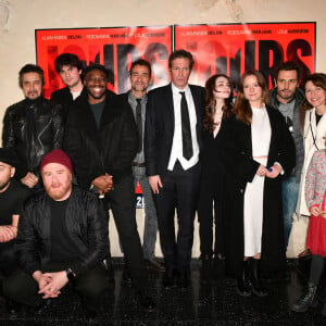 Alain-Fabien Delon, le réalisateur David Lanzmann, Lola Aubrière, Redouanne Harjane, Mikaël Fitoussi, Marysole Fertard lors de l'avant-première du film "Jours sauvages" au cinéma Max Linder à Paris le 3 avril 2023. © Veeren / Bestimage