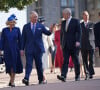 Avec le reste des membres du clan Windsor ce dimanche 9 avril 2023
Le roi Charles III d'Angleterre et Camilla Parker Bowles, reine consort d'Angleterre, le prince Andrew duc d'York - La famille royale du Royaume Uni arrive à la chapelle Saint George pour la messe de Pâques au château de Windsor le 9 avril 2023. 