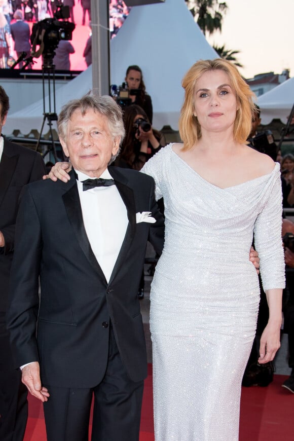Roman Polanski et sa femme Emmanuelle Seigner - Descente des marches du film "D'Après une Histoire Vraie" lors du 70e Festival de Cannes. Le 27 mai 2017. © Borde-Jacovides-Moreau / Bestimage