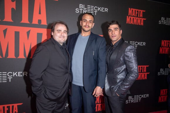 Alfonso Perugini, Francesco Mastroianni, Giulio Corso - Première du film "Mafia Mamma" à New York, le 11 avril 2023.