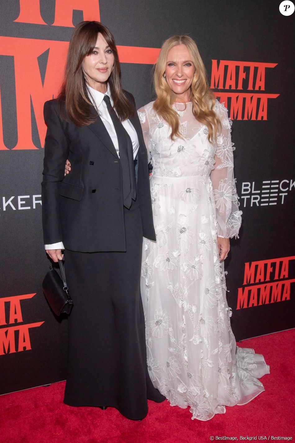 Monica Bellucci, Toni Collette - Première du film Mafia Mamma à New York,  le 11 avril 2023. - Purepeople