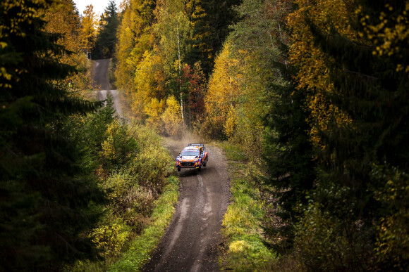 Craig Breen et Paul Nagle - Hyundai Shell Mobis World Rally Team, Hyundai i20 Coupé WRC, lors du rallye WRC de Finlande, le 2 octobre 2021. © Nikos Katikis/Panoramic/Bestimage