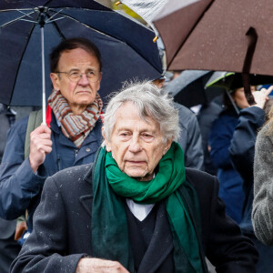 Roman Polanski - Sorties des obsèques de l'avocat Hervé Temime au cimetière du Montparnasse à Paris, France, le 14 avril 2023. © Clovis-Jacovides/Bestimage