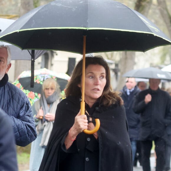 Cécilia Attias - Sorties des obsèques de l'avocat Hervé Temime au cimetière du Montparnasse à Paris, France, le 14 avril 2023. © Clovis-Jacovides/Bestimage