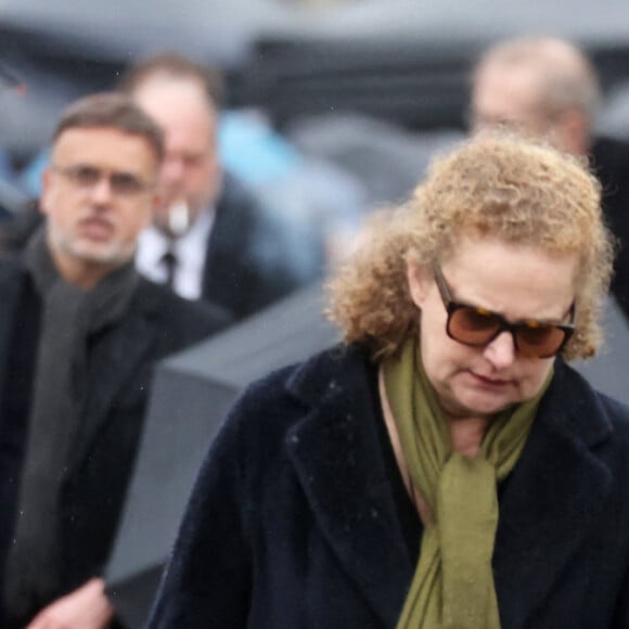 Yvan Attal - Sorties des obsèques de l'avocat Hervé Temime au cimetière du Montparnasse à Paris, France, le 14 avril 2023. © Clovis-Jacovides/Bestimage