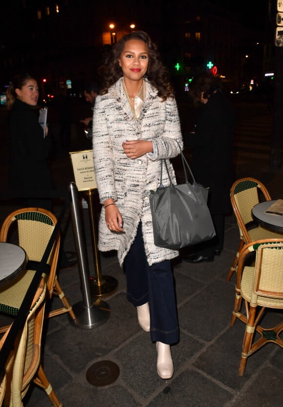 Indira Ampiot (Miss France 2023) - Cocktail pour la sortie du livre de Michel Denisot " On peut rire de tout, sauf en mangeant de la semoule" aux Deux Magots à Paris le 15 mars 2023. © Veeren/ Bestimage